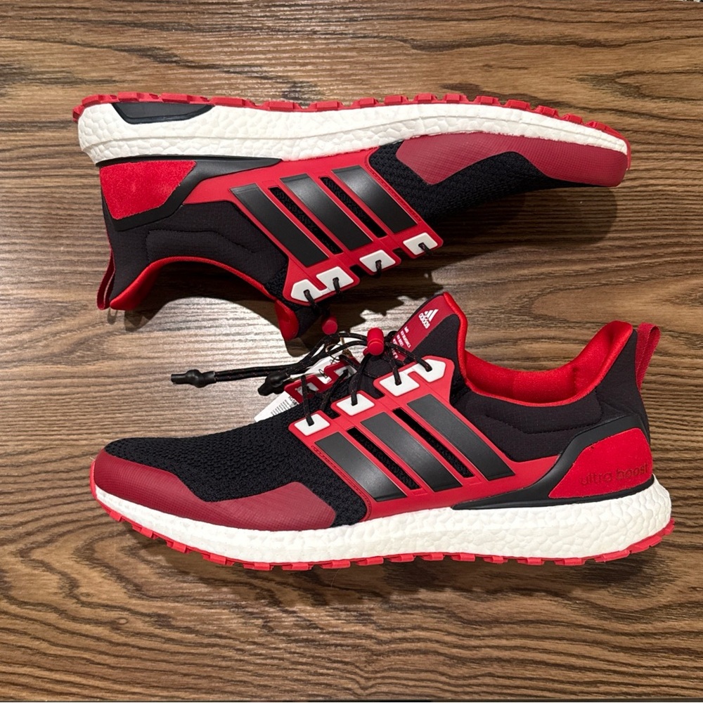 Men’s Size 16 Adidas Ultraboost 1.0 ATR Rutgers NCAA Shoes Red Black NEW